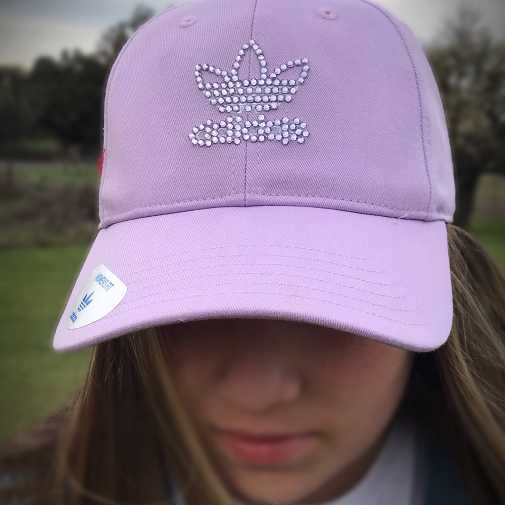 Rhinestone adidas hat
